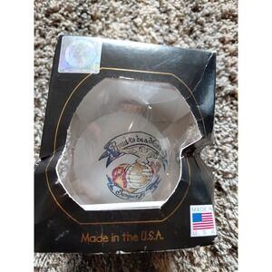 Vintage "Proud to‎ be a Marine" Christmas Glass ornament U.S. Marine Collectible